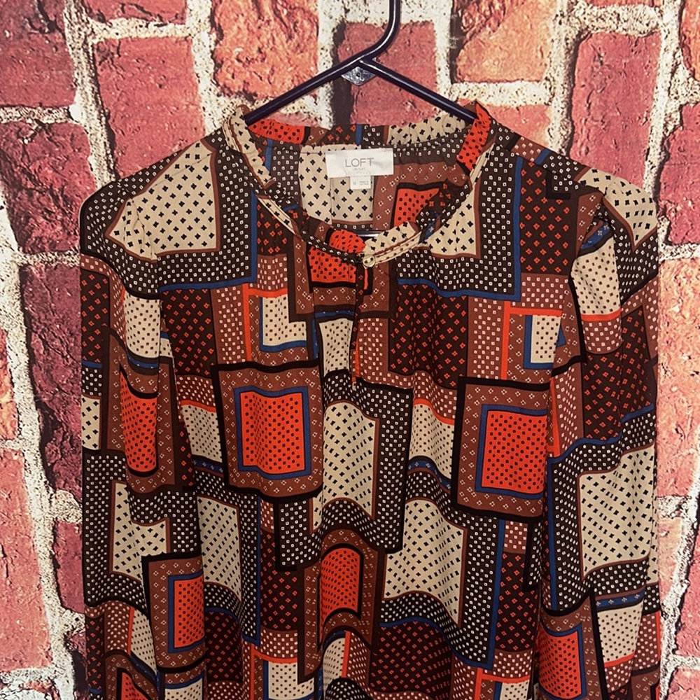 Loft Outlet Geometric Pattern Multicolored Women … - image 2